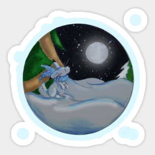 The Festive Moon Sticker